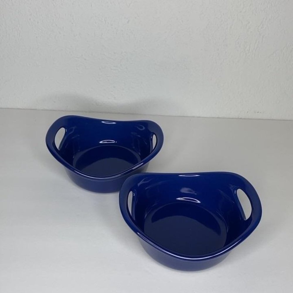 2 Rachael Ray Stoneware 12oz Round Baking Dishes - Picture 1 of 5